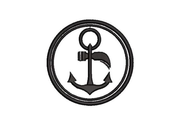 Anchor and Hammer Embroidery Design