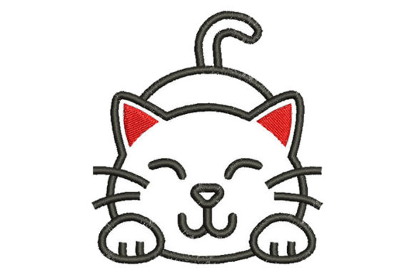 Children's Cat Embroidery Design