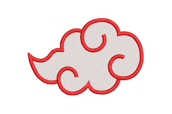 Red and White Cloud Embroidery