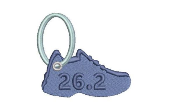 Runner Keychain: A Bold Embroidery Design